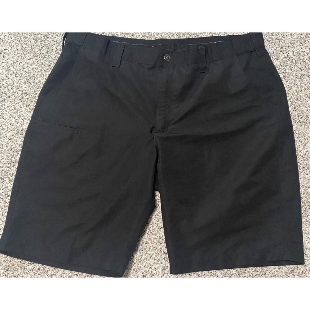 PROPPER Shorts Men Size 42 Solid Black Flat Front Military Chino Pockets Grip